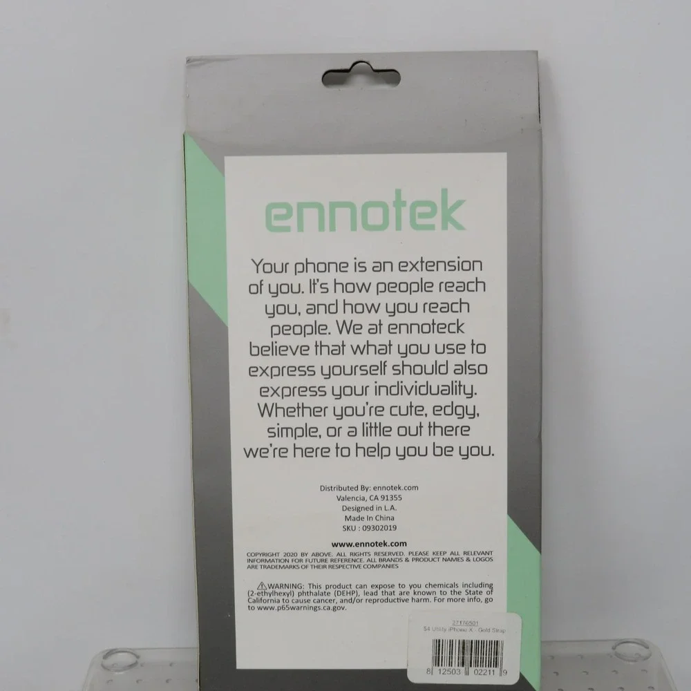 Iphone X Ennotek Phone Case Magnetic‎ Ring Gold And Black